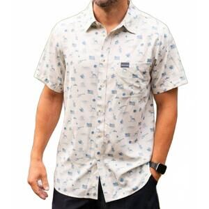 NEW BURLEBO performance button up shirt in america the great